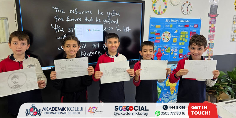 10 Kasım Haftası: İngilizce Dersinde Atatürk Çalışması