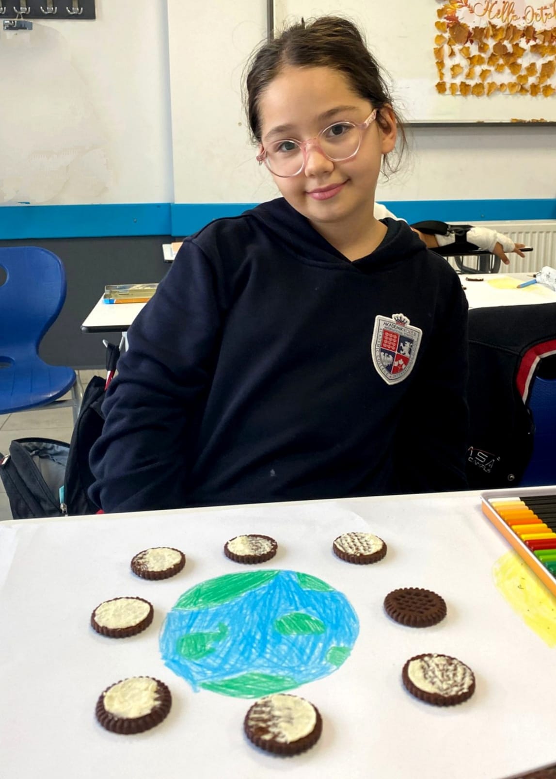 Ay'ın Evrelerini Bisküvilerle Öğrendik Ay'ın Evrelerini Bisküvilerle Öğrendik