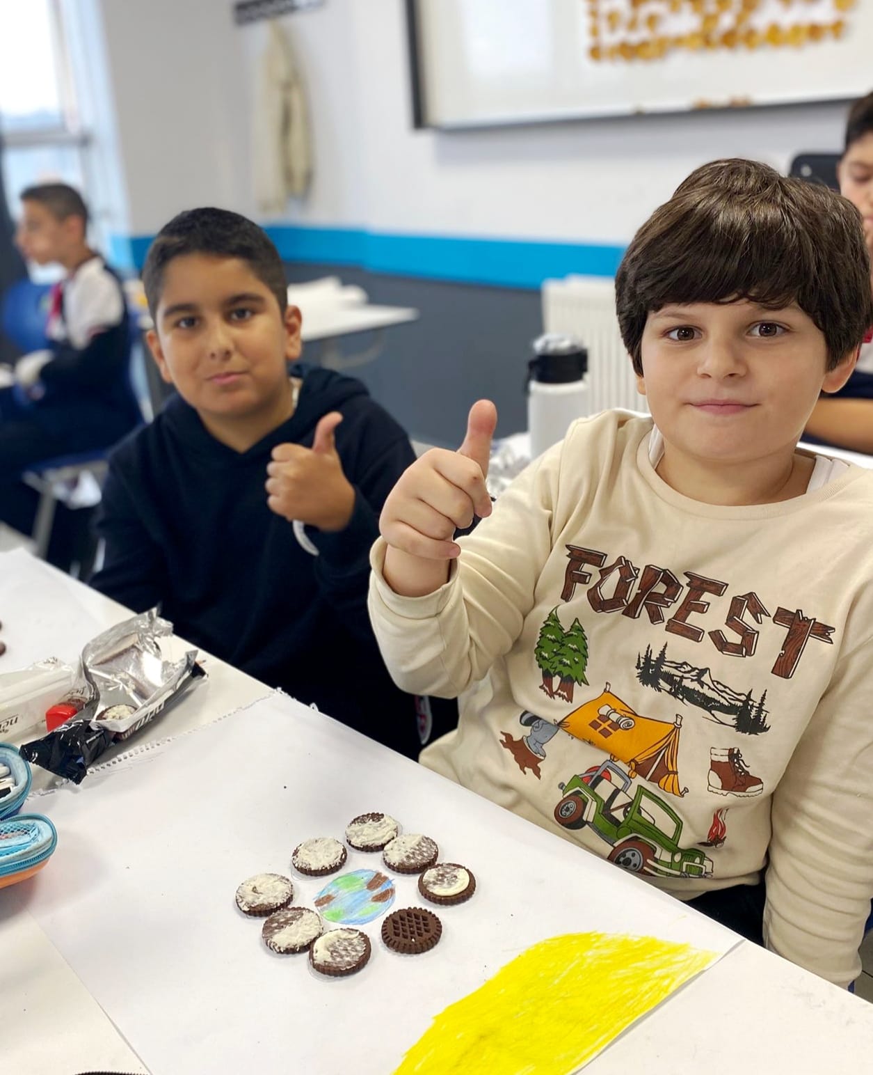 Ay'ın Evrelerini Bisküvilerle Öğrendik Ay'ın Evrelerini Bisküvilerle Öğrendik