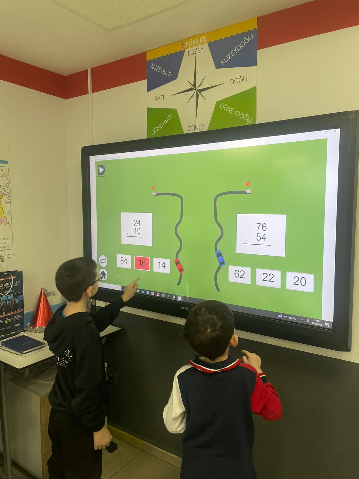 2/A Sınıfında Teknoloji ve Hareket Odaklı Matematik Dersi